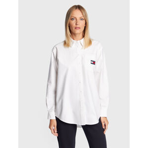 Tommy Jeans dámská bílá košile - M (YBR)